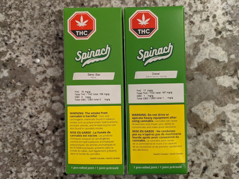 spinach pre-rolls